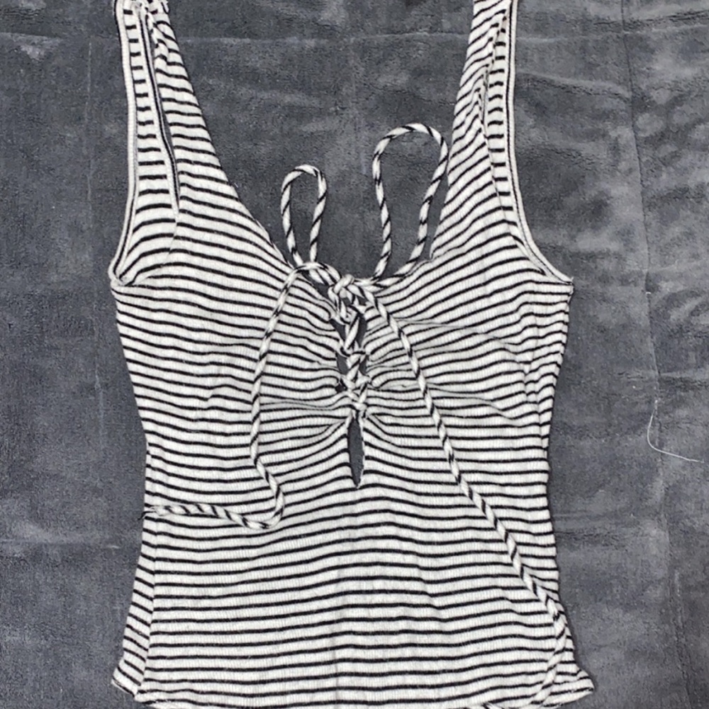 Stripped Bodysuit with low back